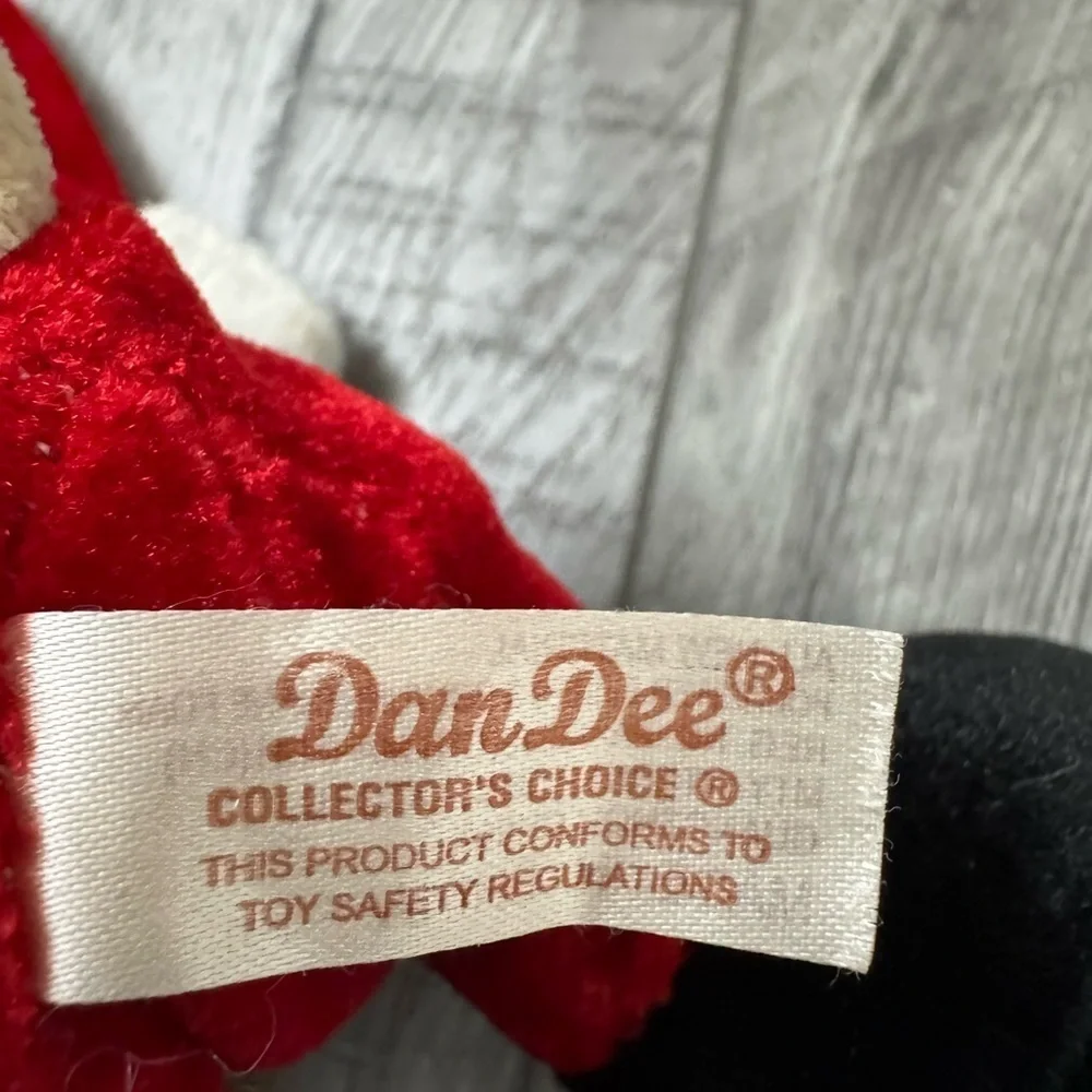 Dan Dee Cream PUPPY DOG In Santa Suit Christmas Stuffed Animal Plush Toy Vintage - Picture 2 of 9